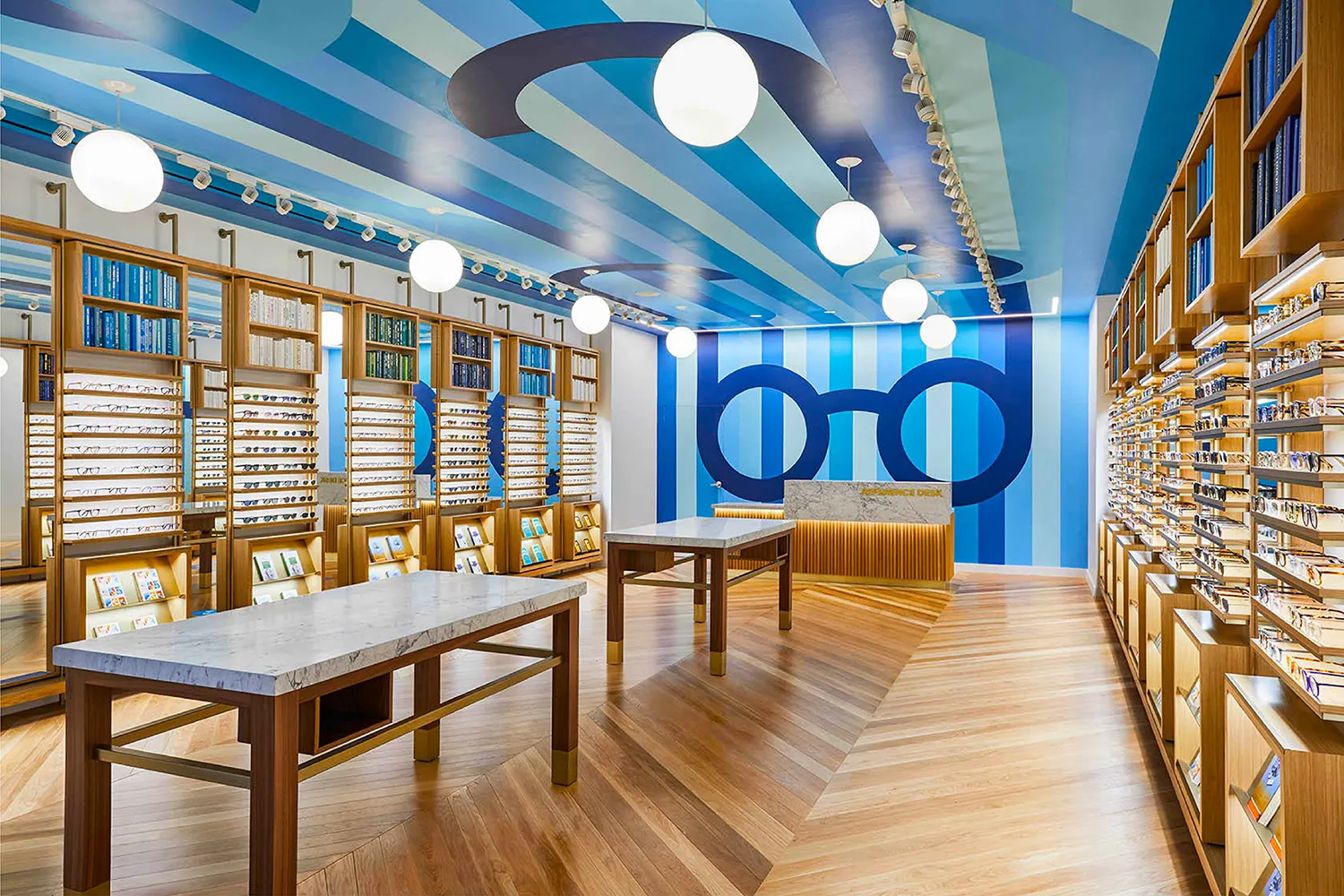 interior retail mural - hand painted - ceiling mural - Houston Texas