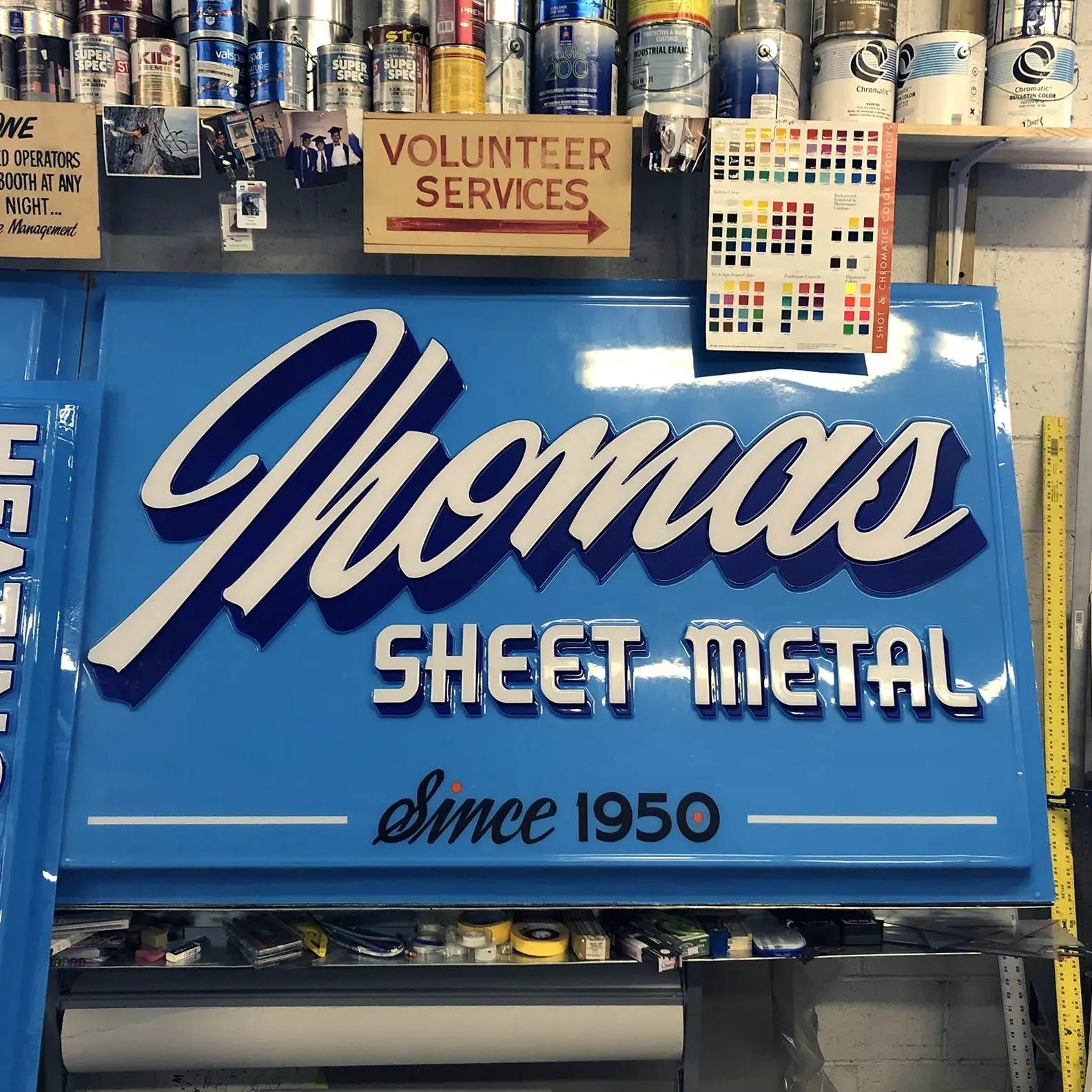 panel sign - thermoformed face with custom script lettering - Birmingham Alabama - 1st ave n.