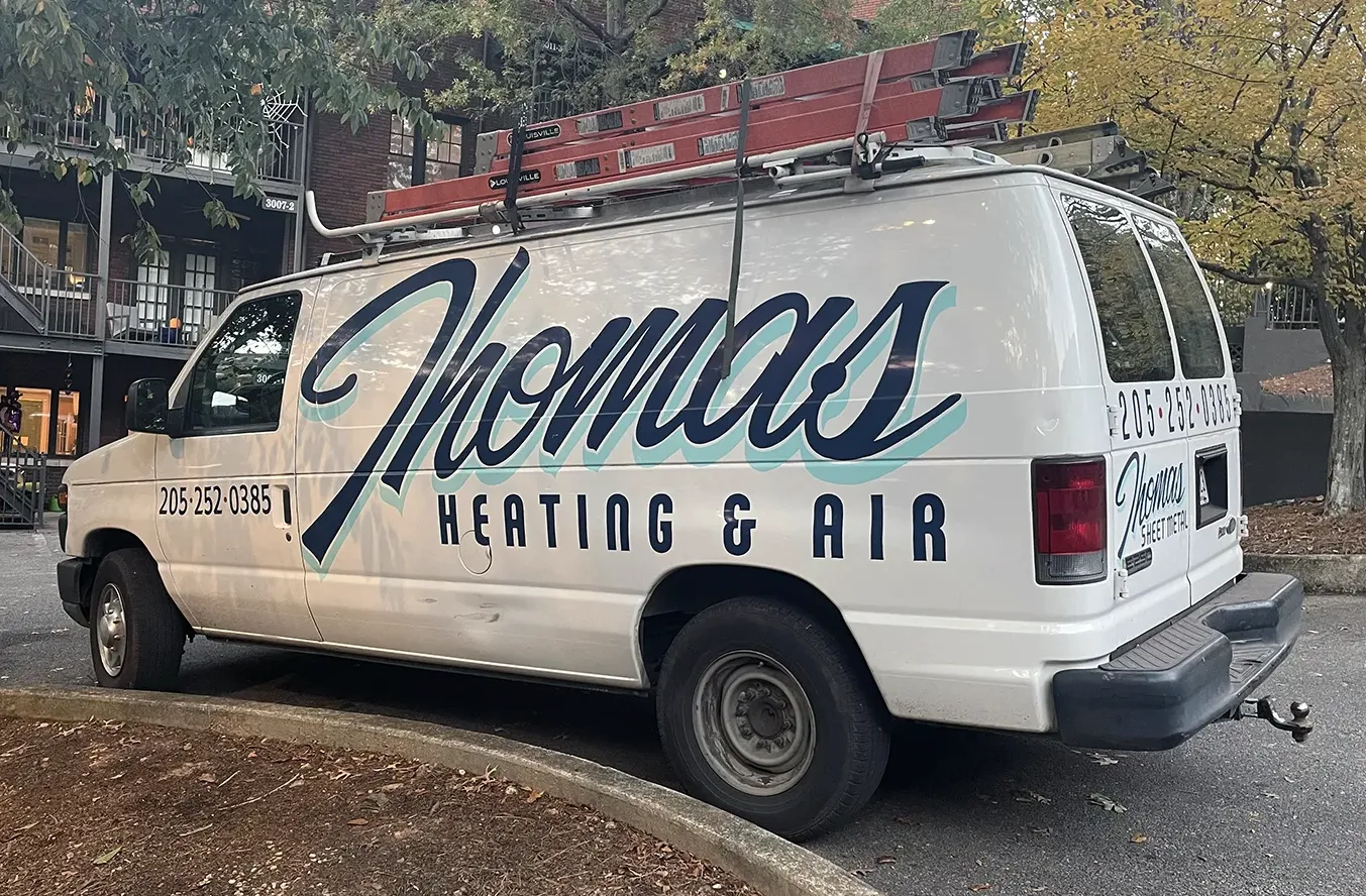 vehicle sign - custom script lettering - Birmingham Alabama - Highland Park - hand painted