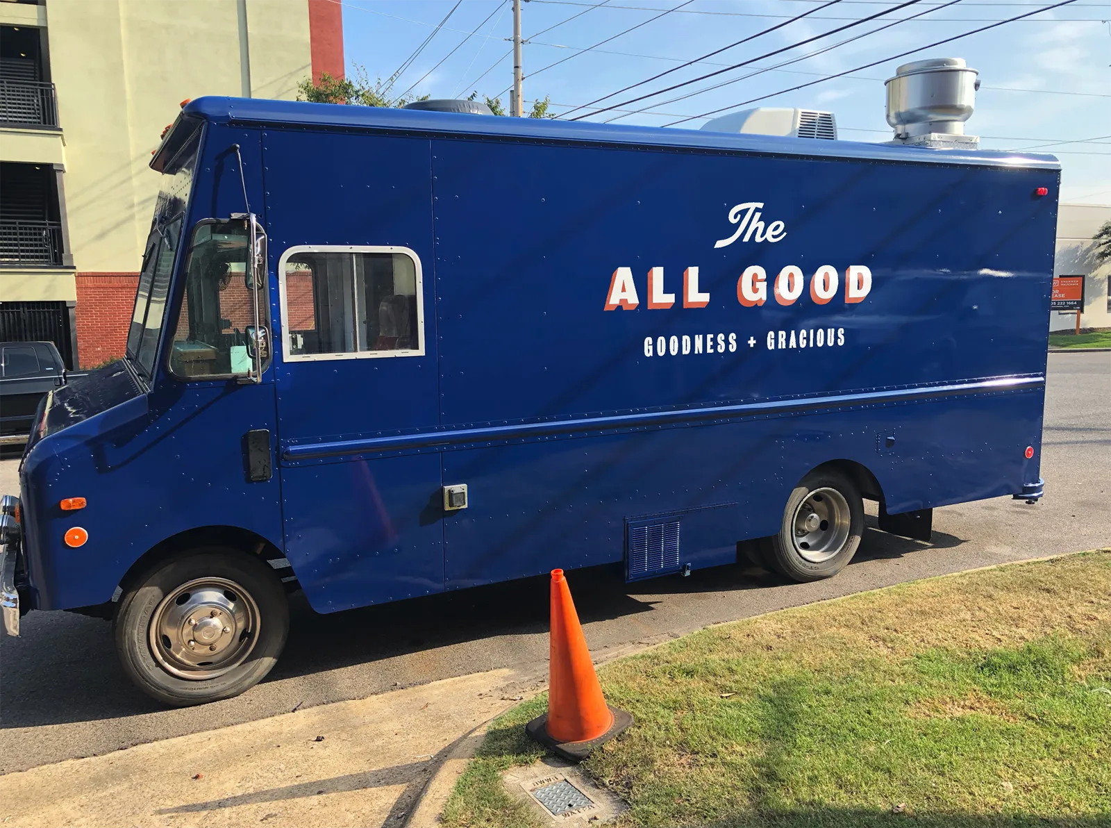 vehicle sign - logo sign - food truck - hand painted - Birmingham Alabama - side view