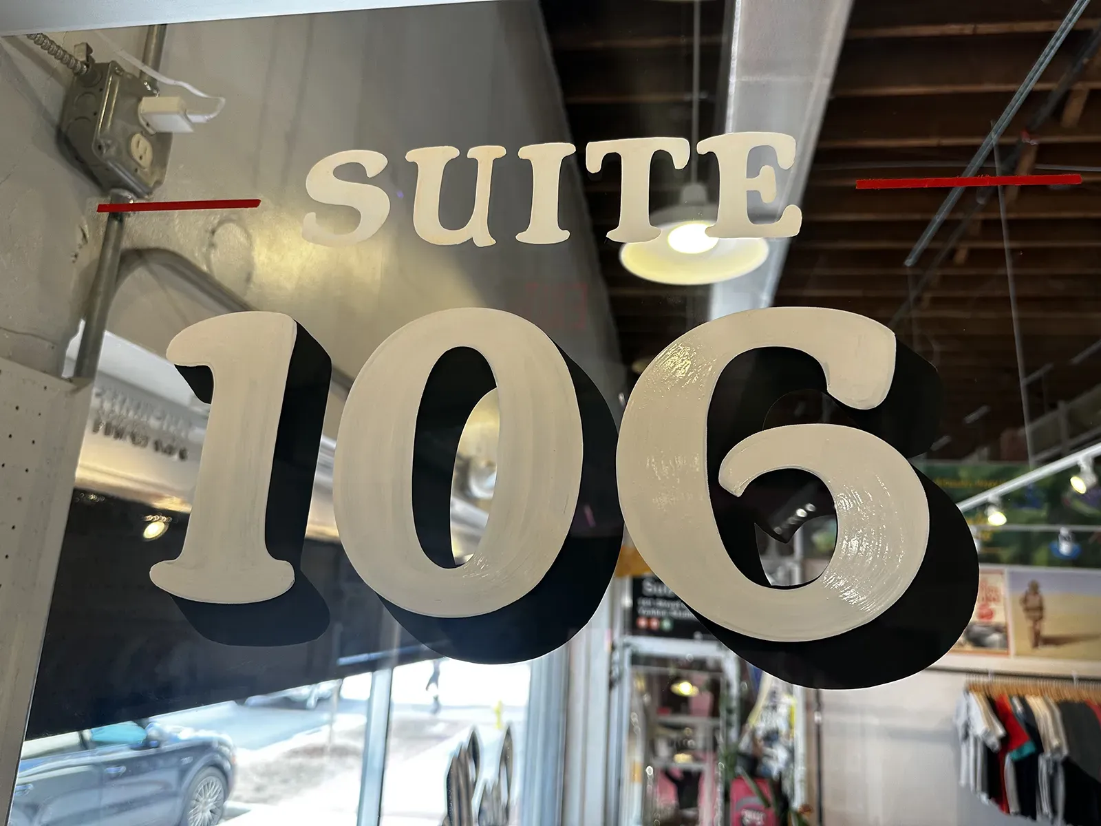 window sign - reverse on glass - inside outside shade - custom type - huntsville alabama